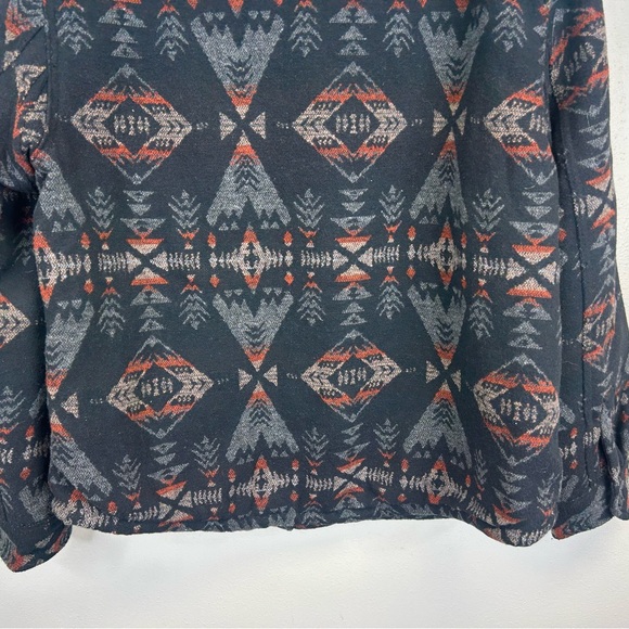 Jachs Mens L Black Gray Aztec Pattern Jacket Southwestern Ranch Cowboy Cabin - Picture 15 of 15